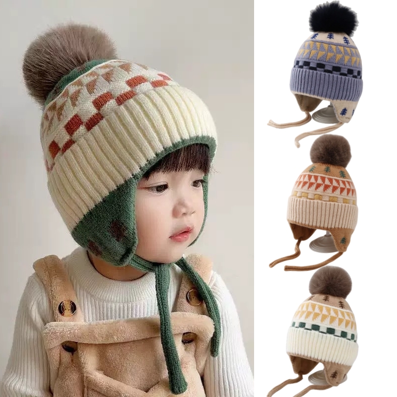 Infant Beanie Hat With Ears - Защита ушей, детские шапки-ушанки, мягкие теплые