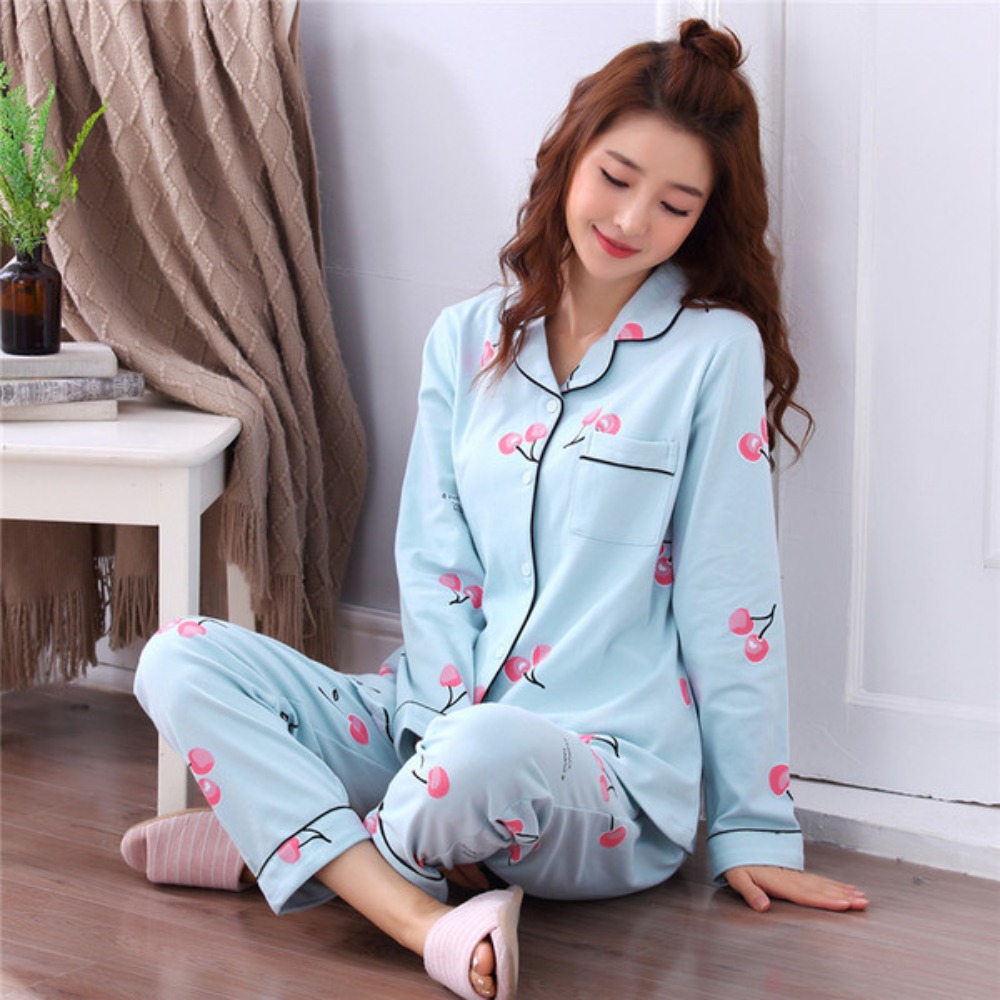 Maternity Wear - Женская пижама-двойка с длинными рукавами, свободного