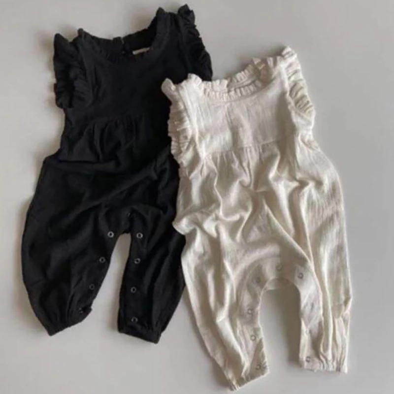 Baby Summer Linen Sleeveless Jumpsuit - Летние детские комбинезоны MILANCEL, комбинезоны без