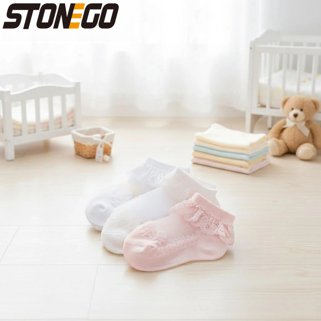 Unisex Baby Socks Non Slip - Милые кружевные сетчатые детские носки с
