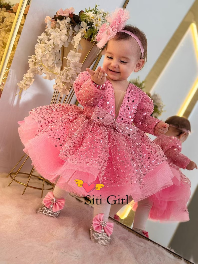 Розовое детское платье принцес – обзор и цена Toddler Girl Tulle Party Dress