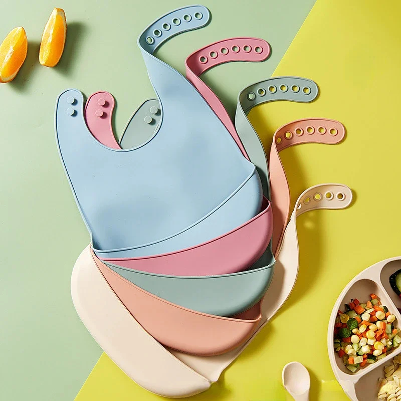 1/2 шт. Детский регулируемый в – обзор и цена Waterproof Baby Bibs Silicone