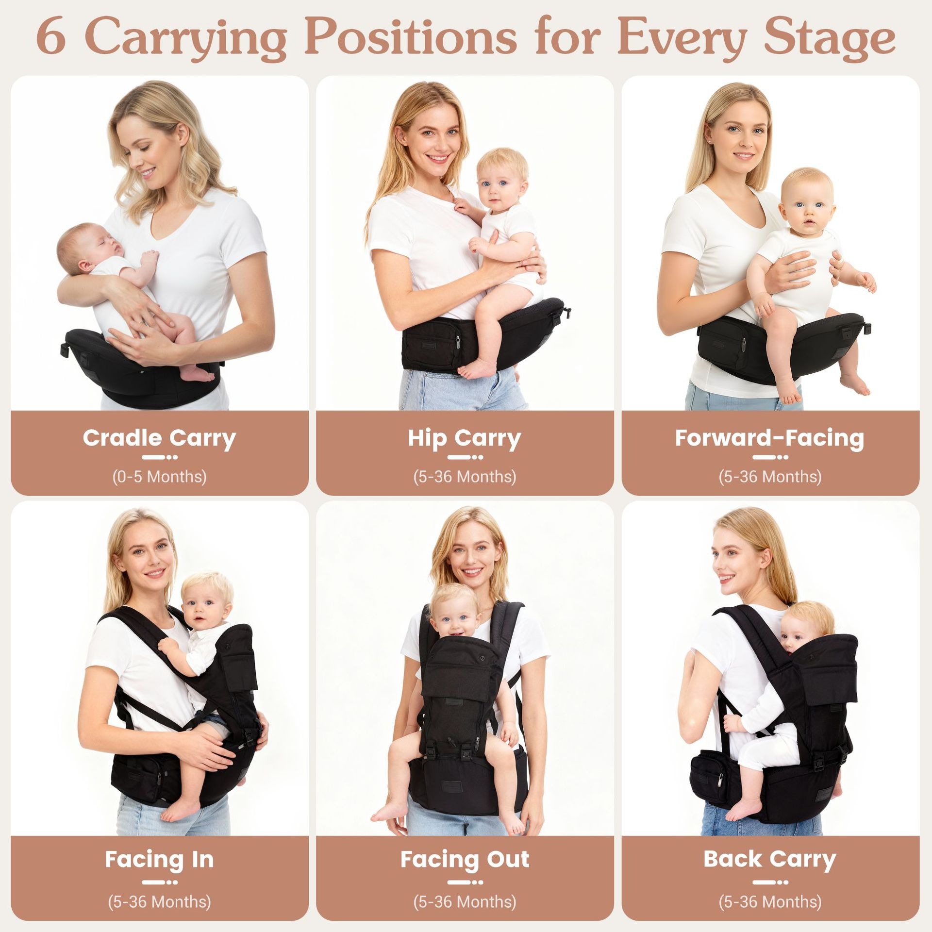 Переноска-кенгуру с набедренны – обзор и цена Ergonomic Baby Carrier Newborn To Toddler