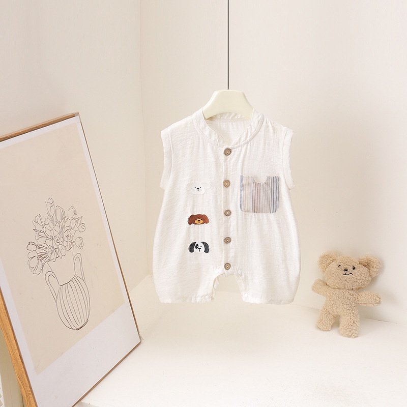 Летний комбинезон для малышей  – обзор и цена Baby Summer Linen Sleeveless Jumpsuit