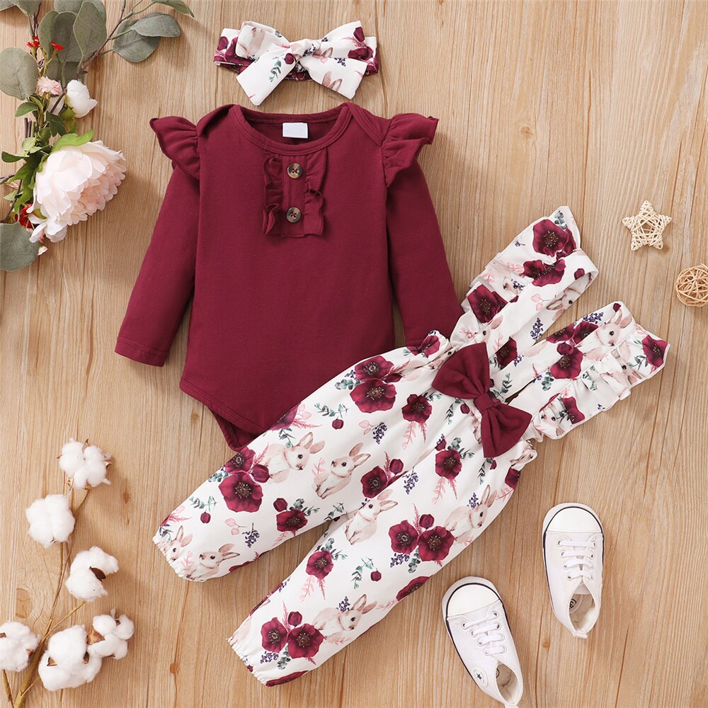 3 шт./комплект, комбинезон с д – обзор и цена Newborn Baby Girl Romper Floral