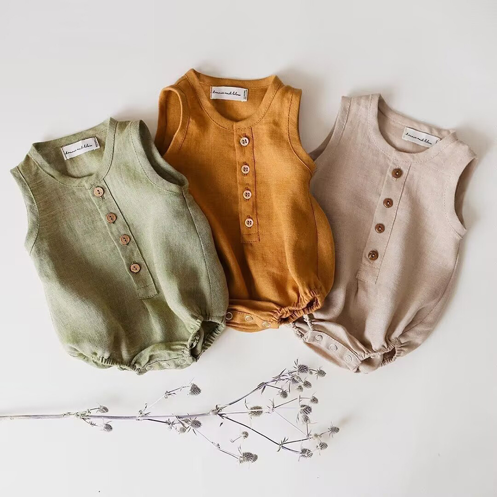 Льняной хлопковый комбинезон д – обзор и цена Baby Summer Linen Sleeveless Jumpsuit